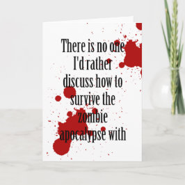 Het grappige wenskaart van de zombieapocalyps kaart