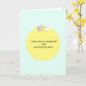 Het grappige Wenskaart van de Zwangerschap Kaart (Gele Bloem)