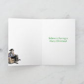 Het Grappige Wenskaart van Kerstmis van de Feestdagen Kaart (Binnen)