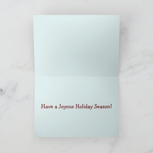 Het grappige Wenskaart van Kerstmis van de Feestdagen Kaart (Binnen)