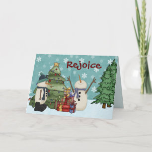 Het grappige Wenskaart van Kerstmis van de Feestdagen Kaart