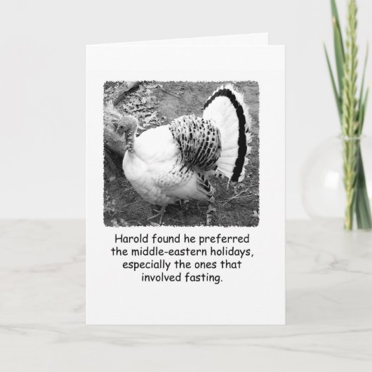 Het Grappige Wenskaart van Turkije van de Feestdagen Kaart (Voorkant)