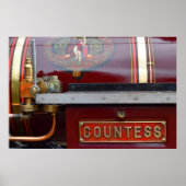 Het gras, de  Britse stoommotor Poster (Voorkant)