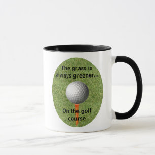 Het gras is altijd groener...golf - Mok