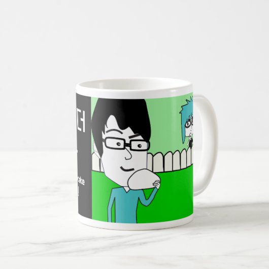 'Het gras is altijd groener', luidt een Koreaans g Koffiemok (Voorkant rechts)