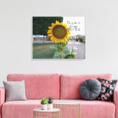 Het gras is altijd groenere zonnebloem canvas kuns afdruk (Insitu (Woonkamer))