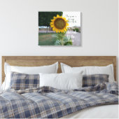 Het gras is altijd groenere zonnebloem canvas kuns afdruk (Insitu (Slaapkamer))