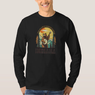 Het gras is blauw in Indiana Vintage Beer Banjo Pl T-shirt