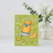 het gras is groen briefkaart (Staand voorkant)
