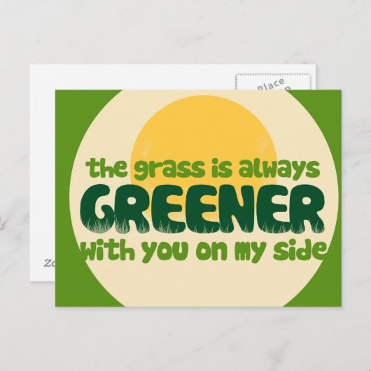 Het gras is groener briefkaart (Voorkant / Achterkant)