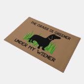 Het gras is groener onder mijn Wiener Magnet Deurmat (Schuin)