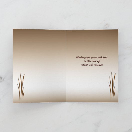 Het Gras Pasen van het brons Feestdagen Kaart (Binnen)