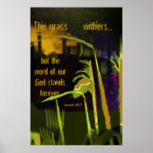 Het gras verdort... maar het woord van onze God Poster (Voorkant)