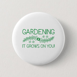 Het graven groeit op je ronde button 5,7 cm