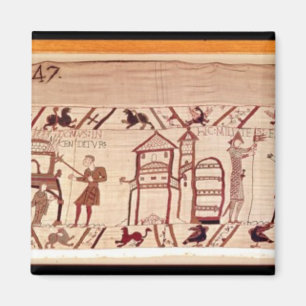 Het graven van de berichten voor een kamp bij magneet