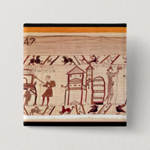 Het graven van de berichten voor een kamp bij vierkante button 5,1 cm