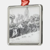 Het graven van een gat voor de fundamenten metalen ornament (Links)