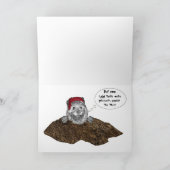 Het graven voor Kerstmis Feestdagen Kaart (Binnen)