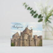 Het Gravensteen kasteel in Gent België Briefkaart (Staand voorkant)