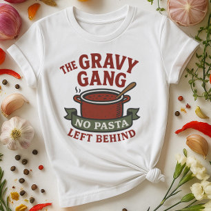 Het Gravy Gang Shirt Geen pasta achtergelaten gr