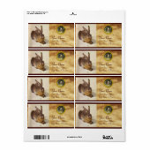 Het Gray Agate van het Monogram Gray Agate van de  Etiket (Full Sheet)