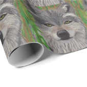 HET GRAY WOLF-verpakkingspapier Cadeaupapier (Rol Hoek)
