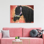 Het grazen in de gebieden - Verpakt Canvas Afdruk (Insitu (Woonkamer))