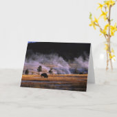 Het grazen van Bison in het bekken van de bovenste Kaart (Gele Bloem)