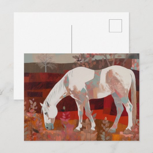 Het grazende paard briefkaart (Voorkant / Achterkant)