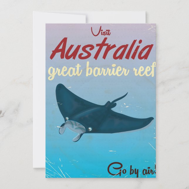 Het Great Barrier Reef, Australië Reisposter (Voorkant)