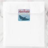 Het Great Barrier Reef, Australië Reisposter Vierkante Sticker (Tas)