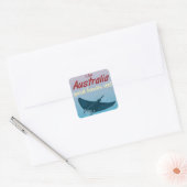 Het Great Barrier Reef, Australië Reisposter Vierkante Sticker (Envelop)