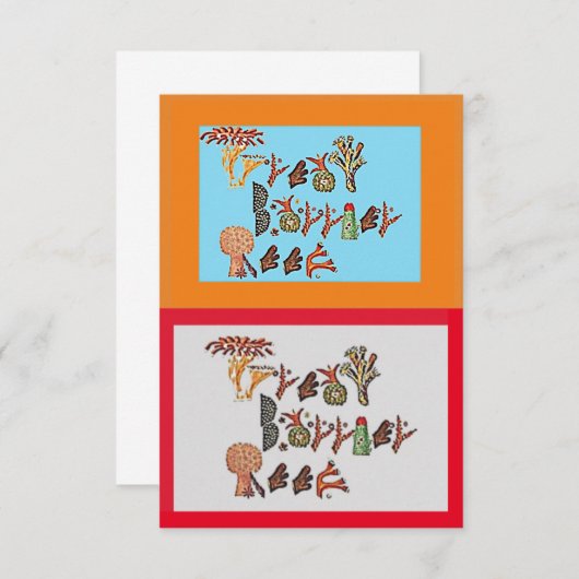 Het Great Barrier Reef in Coral, Bedankkaart (Voorkant / Achterkant)