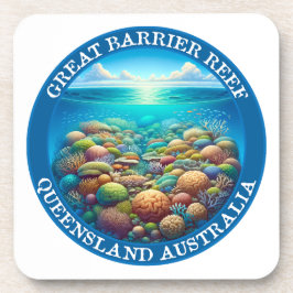 Het Great Barrier Reef in Queensland, Australië Bier Onderzetter