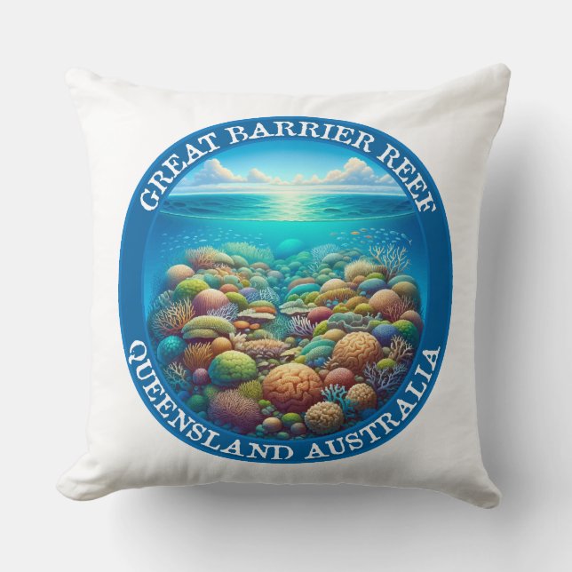 Het Great Barrier Reef in Queensland, Australië Kussen (Voorkant)