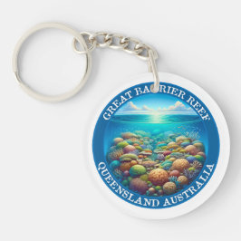 Het Great Barrier Reef in Queensland, Australië Sleutelhanger
