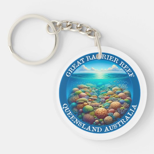 Het Great Barrier Reef in Queensland, Australië Sleutelhanger (Voorkant)