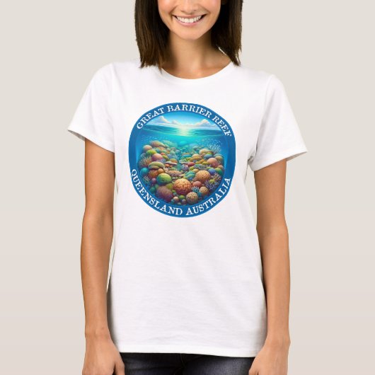 Het Great Barrier Reef in Queensland, Australië T-shirt (Voorkant)
