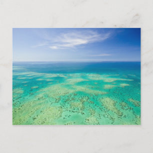 Het Great Barrier Reef, luchtfoto van Green 2 Briefkaart