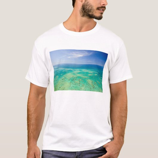 Het Great Barrier Reef, luchtschip uitzicht van Gr T-shirt (Voorkant)
