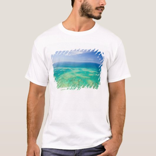 Het Great Barrier Reef, luchtschip uitzicht van Gr T-shirt (Voorkant)