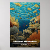 Het Great Barrier Reef Reizen Poster (Voorkant)