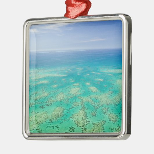 Het Great Barrier Reef, uitzicht van Groen vanuit  Metalen Ornament (Links)
