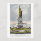 Het Great Bartholdi-standbeeld van de Liberty Curr Briefkaart (Voorkant)