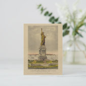 Het Great Bartholdi-standbeeld van Ives 1885 Briefkaart (Staand voorkant)