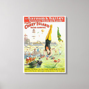 Het Great Coney Island Water Carnaval Canvas Afdruk