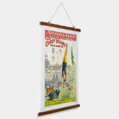 Het Great Coney Island Water Carnaval Hangend Wandkleed (Gebogen)