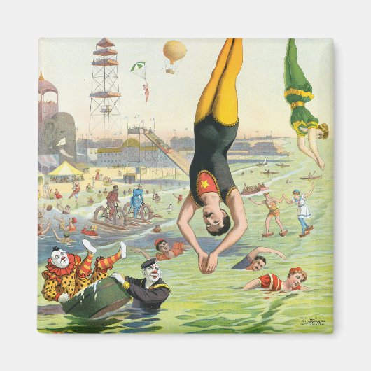 Het Great Coney Island Water Carnaval Magneet (Voorkant)