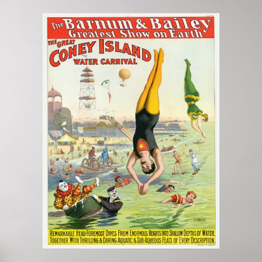 Het Great Coney Island Water Carnaval Poster (Voorkant)