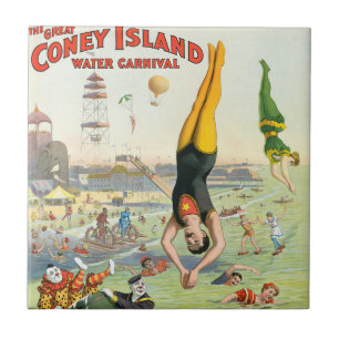 Het Great Coney Island Water Carnaval Tegeltje